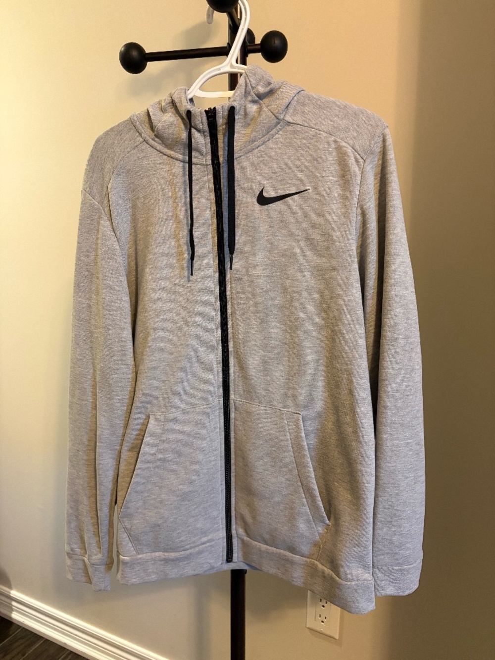 Nike Mens Full Zip Hoodie - Dark Grey Heather